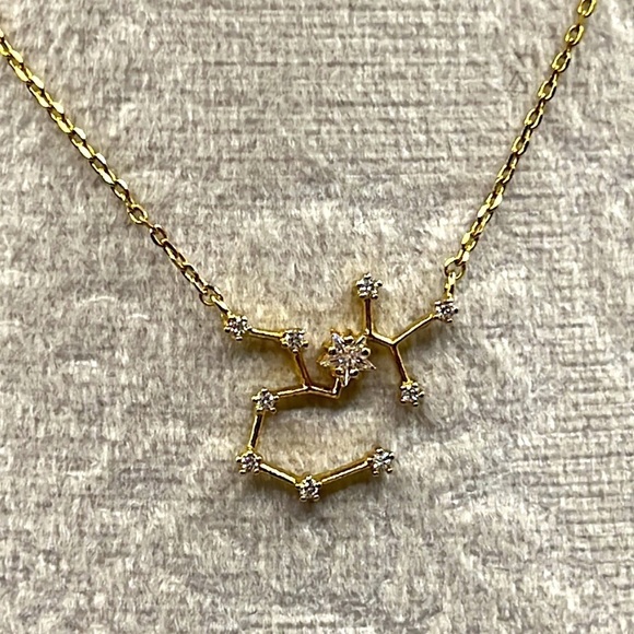 Sagittarius The Archer Zodiac Goldtone Necklace with Rhinestones Nov 22-Dec 21. - Picture 2 of 12